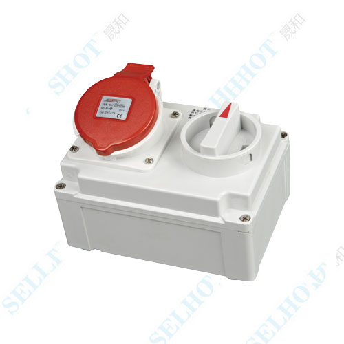 IP44-5P-16A-400V-ZH7276 Socket With Switches and Mechanical Interlock