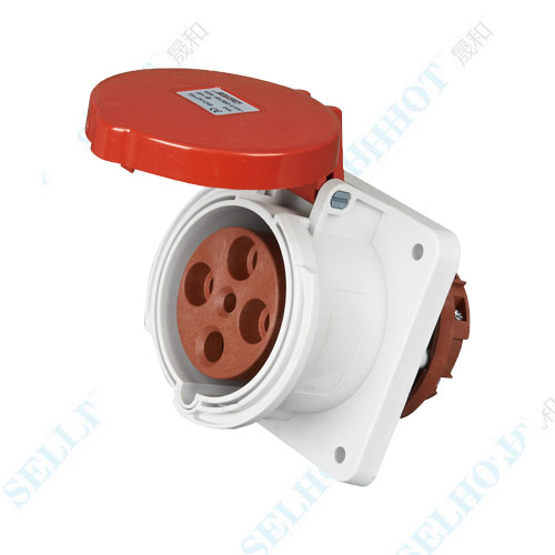 IP44 4P 63A 400V ZH1248 Panel Mounted Socket(Straight Insertion Type）