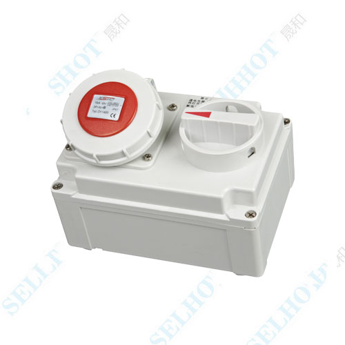 IP67-5P-16A-400V-ZH7280 Socket With Switches and Mechanical Interlock