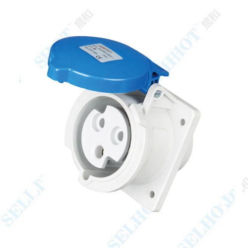 IP44 3P 32A 230V ZH1395 Panel Mounted Socket(Straight Insertion Type）