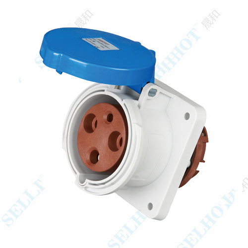 IP44 3P 63A 230V ZH1261 Panel Mounted Socket(Straight Insertion Type）